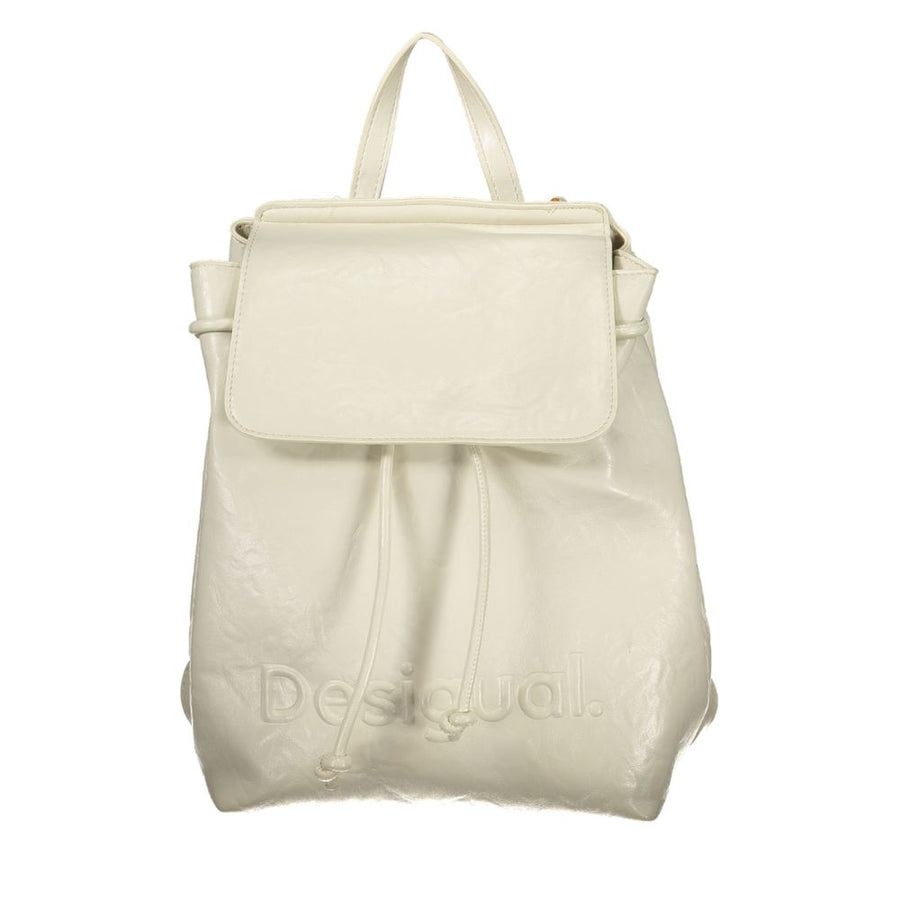 Desigual Ecru Polyurethane Women Backpack