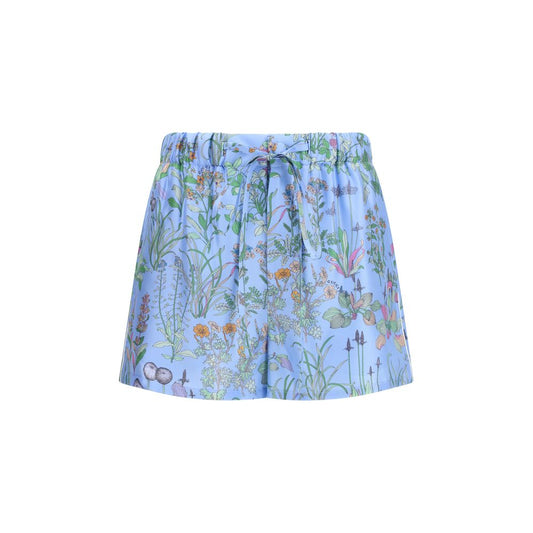 Gucci Blue Silk Bermuda Shorts