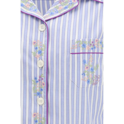 Dolce & Gabbana Blue Cotton Shortsleeve Shirt