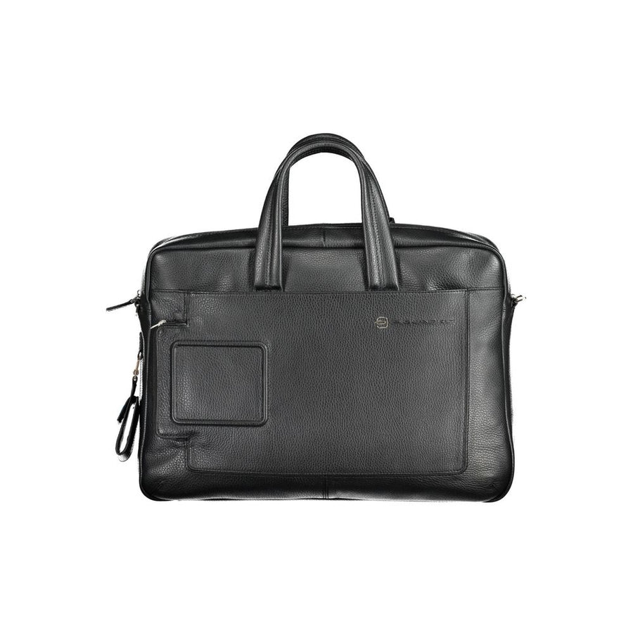 Piquadro Nero Leather Men Briefcase