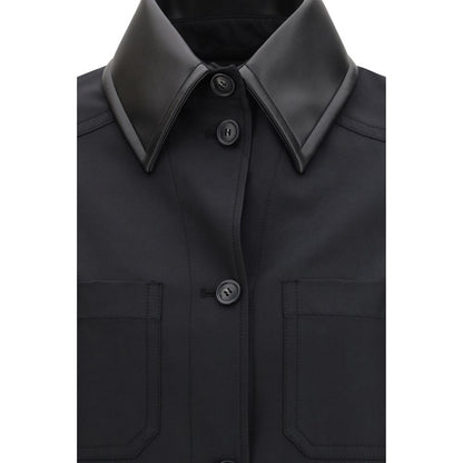 Max Mara Black Polyester Pattern Shirt