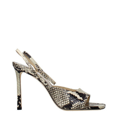Jimmy Choo Multicolor Leather Stiletto Heel Sandals