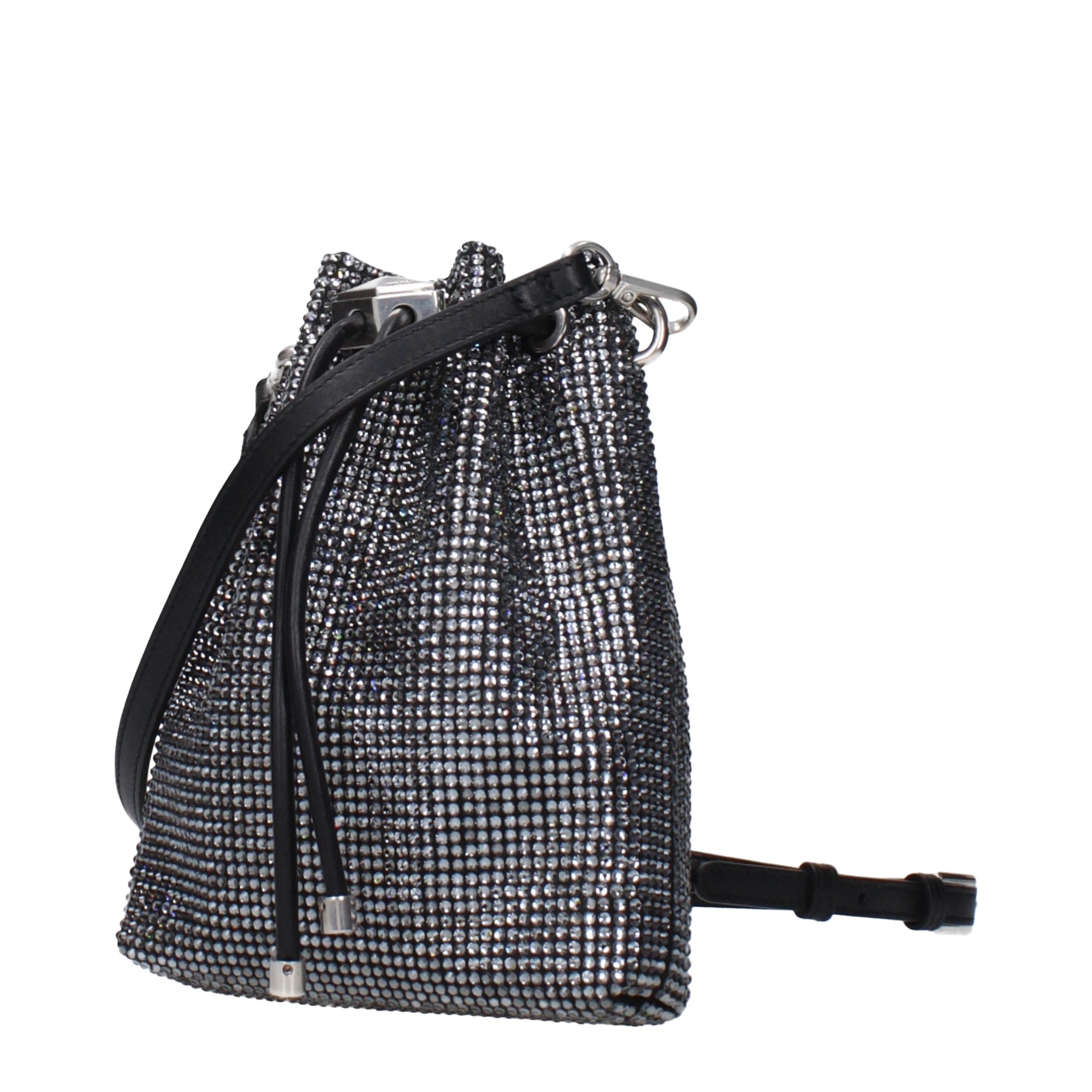 Jimmy Choo Black Satin Crossbody Bag