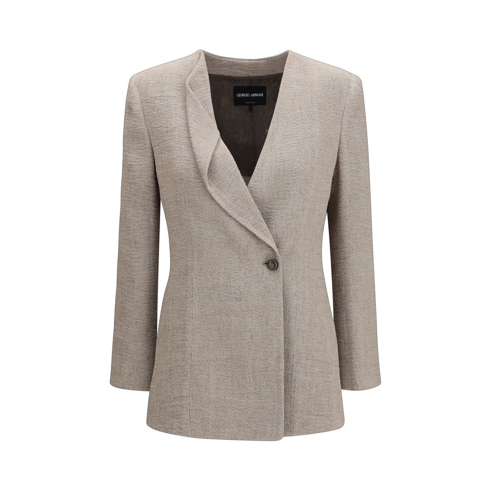 Giorgio Armani Beige Linen Blazer