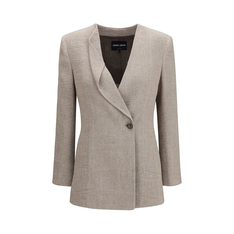 Giorgio Armani Beige Linen Blazer
