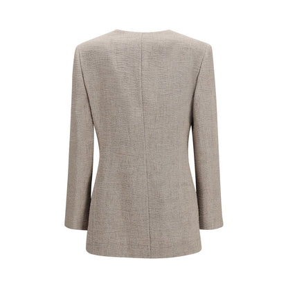 Giorgio Armani Beige Linen Blazer