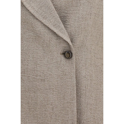 Giorgio Armani Beige Linen Blazer
