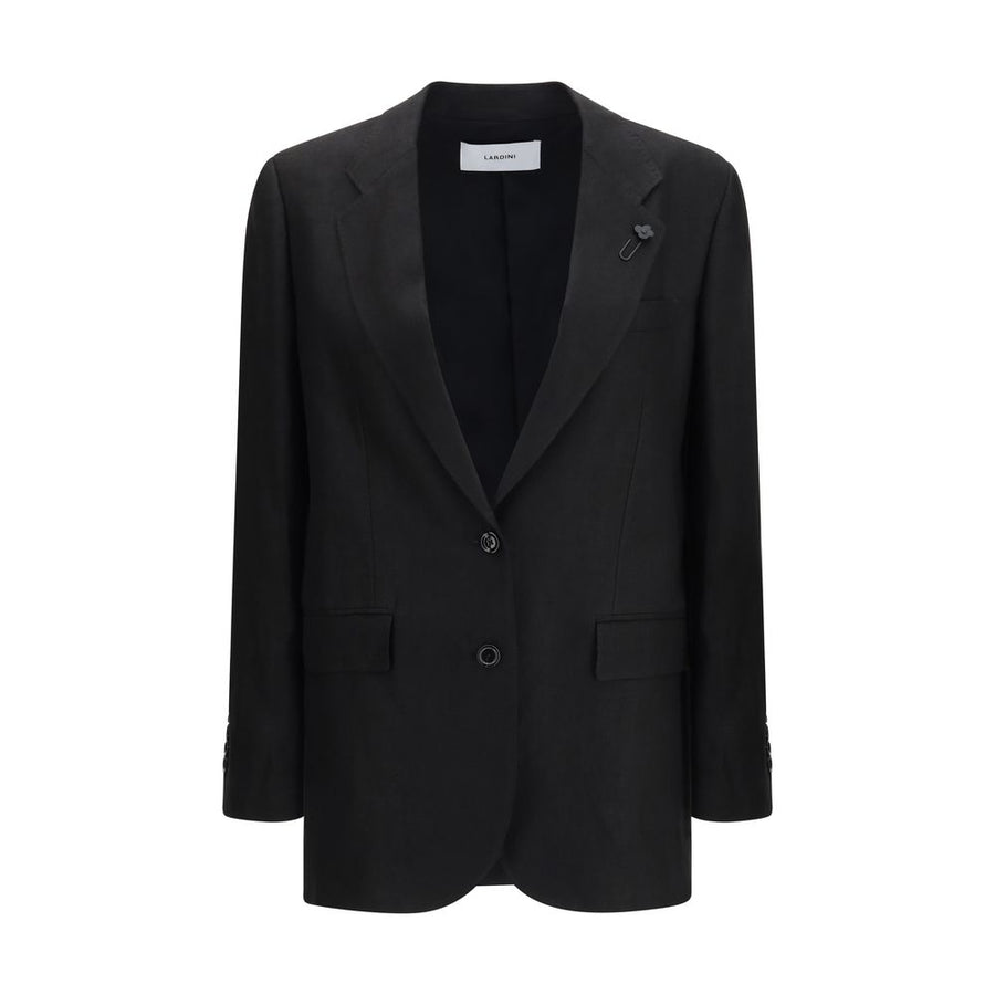 Lardini Black Linen Blazer