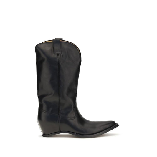 Maison Margiela Black Calf Leather Bos Taurus Ankle Boots