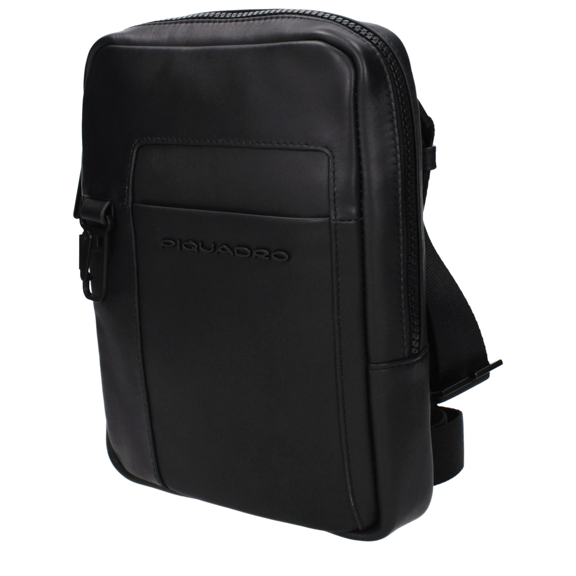 Piquadro Black Leather Crossbody Bag
