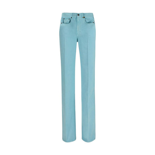 Chloé Blue Cotton Straight-Leg Jeans