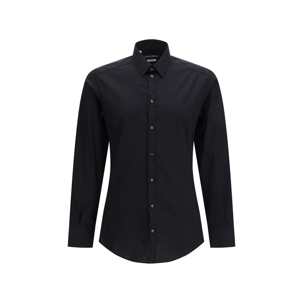 Dolce & Gabbana Black Cotton Dress Shirt