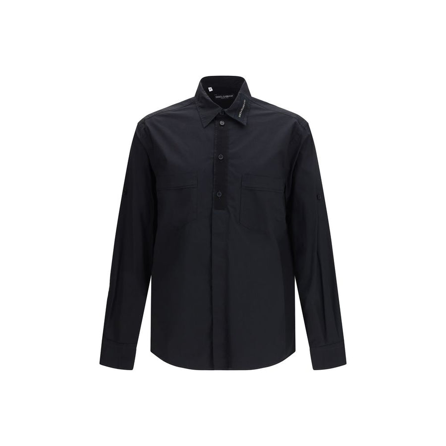 Dolce & Gabbana Black Cotton Dress Shirt