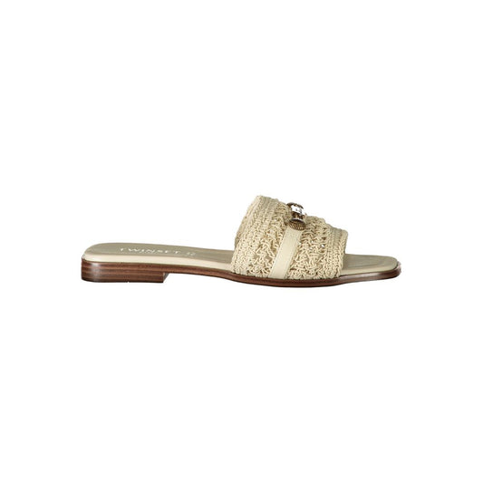 Twinset Beige Polyester Slides