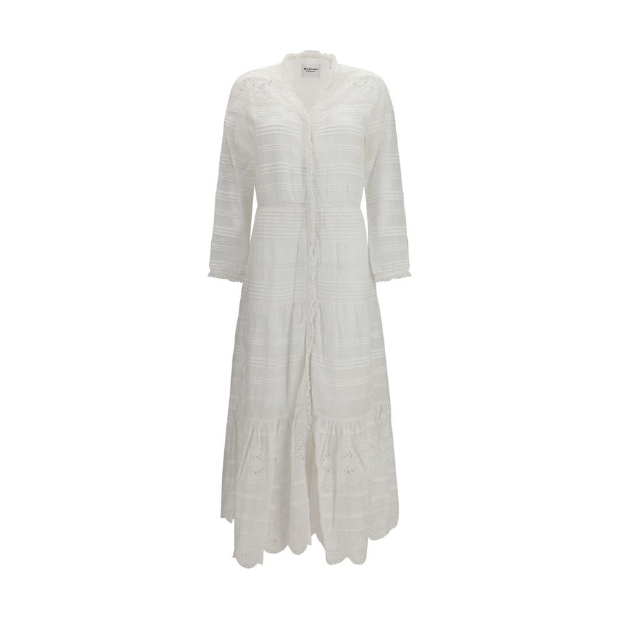 Marant Etoile White Cotton Casual Dress