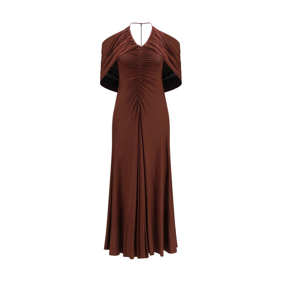 Self-Portrait Brown Viscose Casual Dress