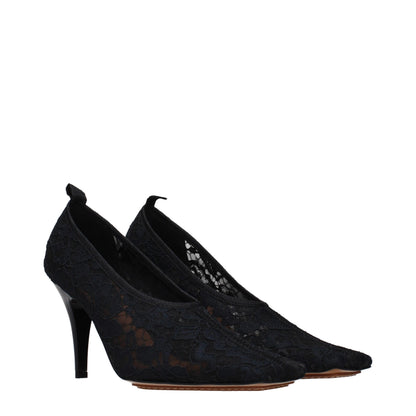 Stella McCartney Black Fabric High Heel Pumps