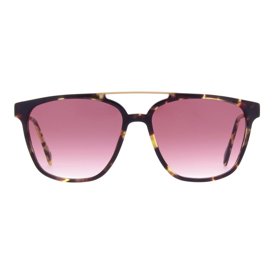 Andy Wolf Brown Metal Sunglasses