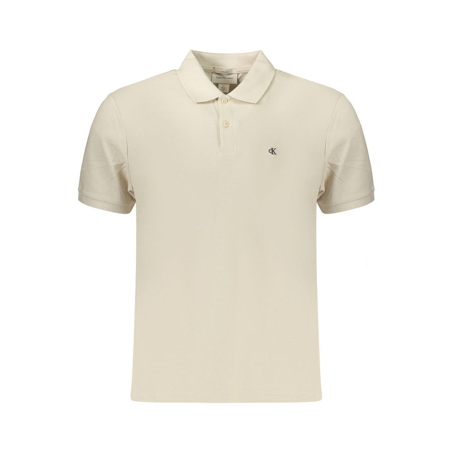 Calvin Klein Beige Cotton Mens Polo Shirt