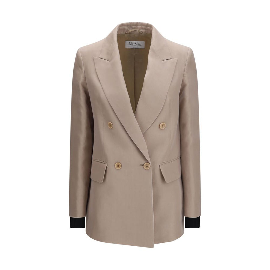 Max Mara Beige Silk Blazer