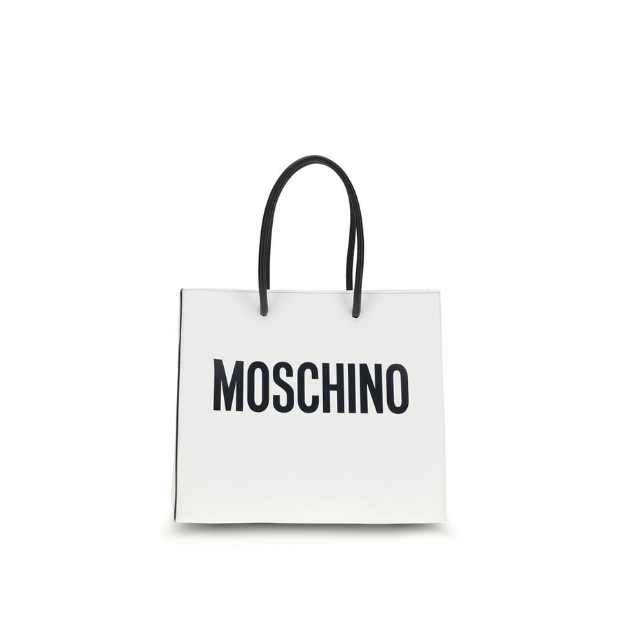 Moschino White Calf Leather Bos Taurus Handbag