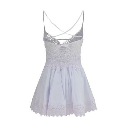 Charo Ruiz White Cotton Casual Dress