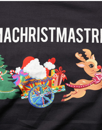 Dolce & Gabbana Black #IAMACHRISTMASTREE Print Cotton T-shirt