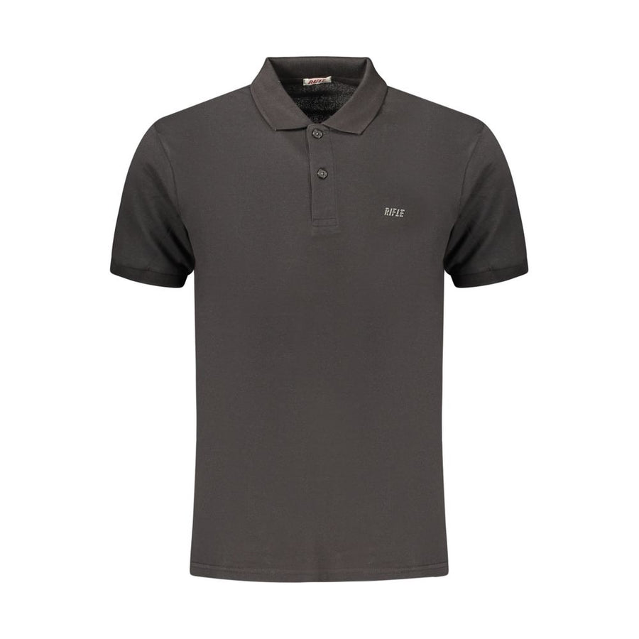 Rifle Black Cotton Men's Polo Shirt