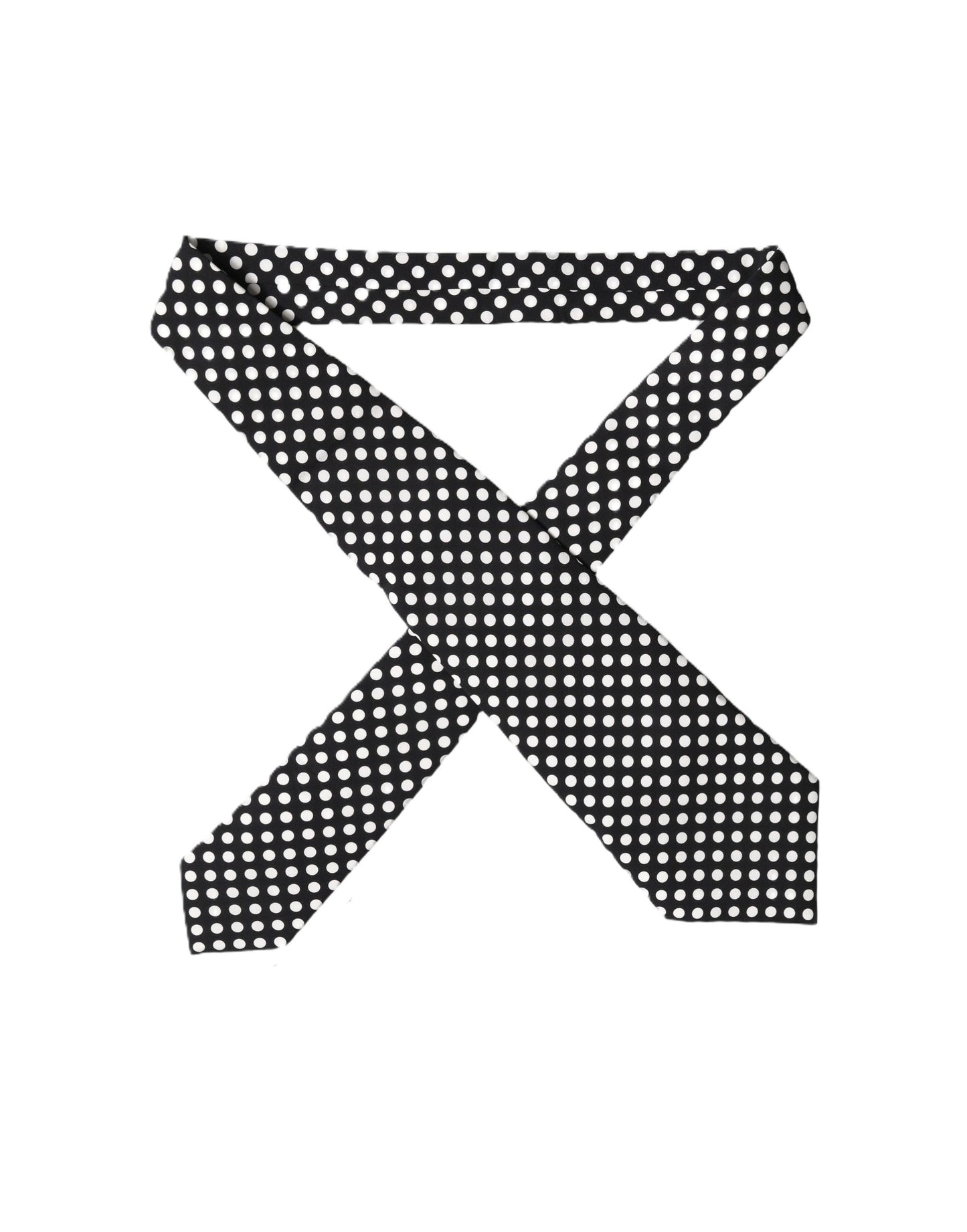 Dolce & Gabbana Dark Gray White Polka Dot Silk Adjustable Women Necktie Tie