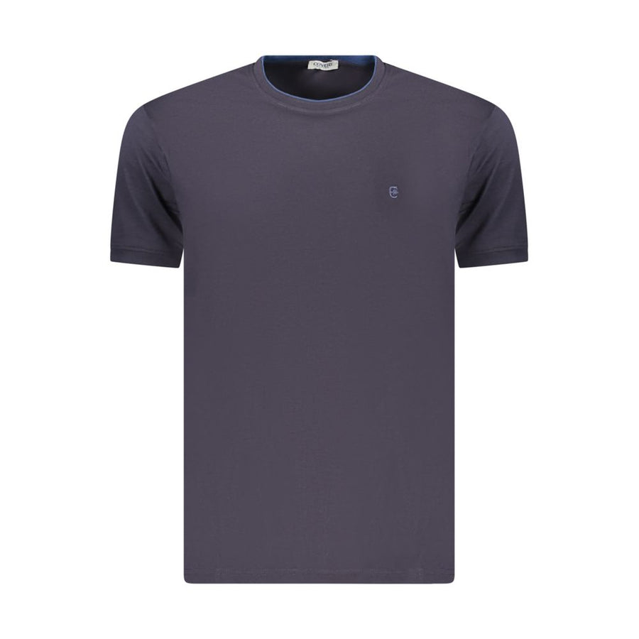 Coveri Moving Blue Cotton Men's T-Shirt