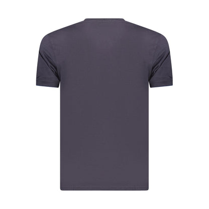 Coveri Moving Blue Cotton Men's T-Shirt