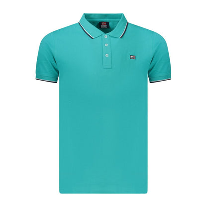 Norway 1963 Azzurro Cotton Mens Polo