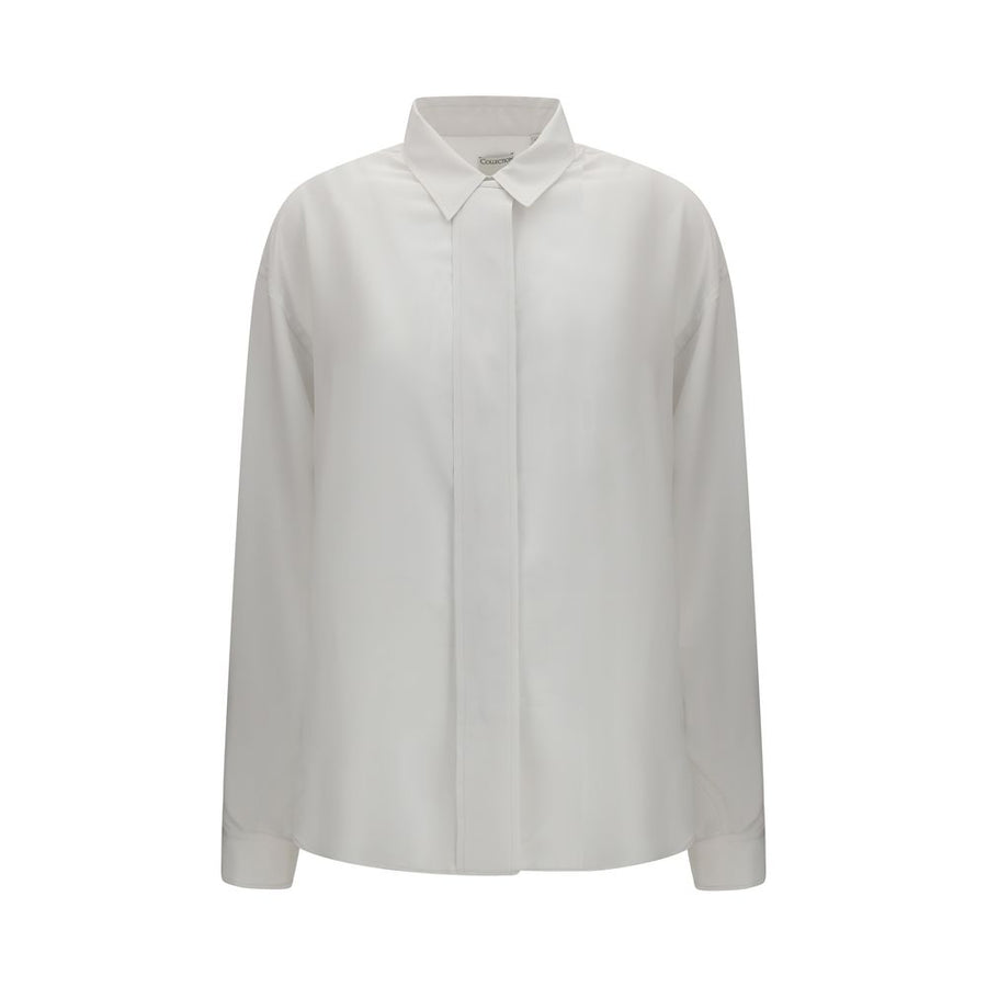 Calvin Klein White Silk Dress Shirt