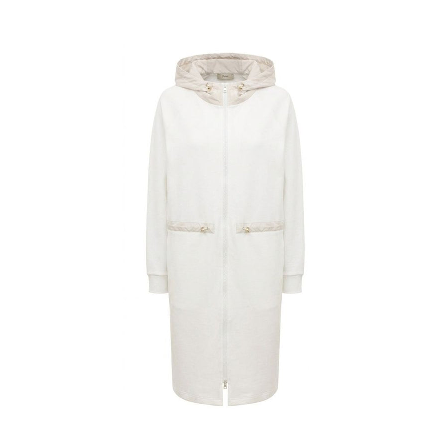 Herno White Cotton Coat