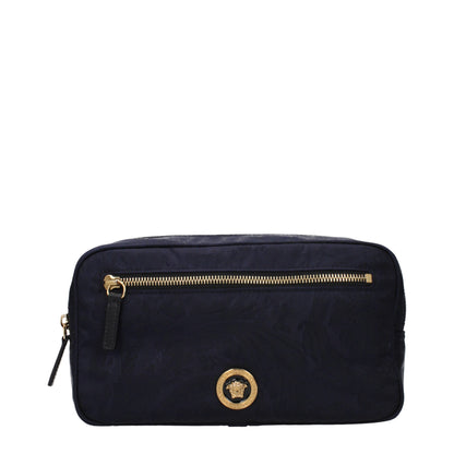 Versace Blue Fabric Backpack