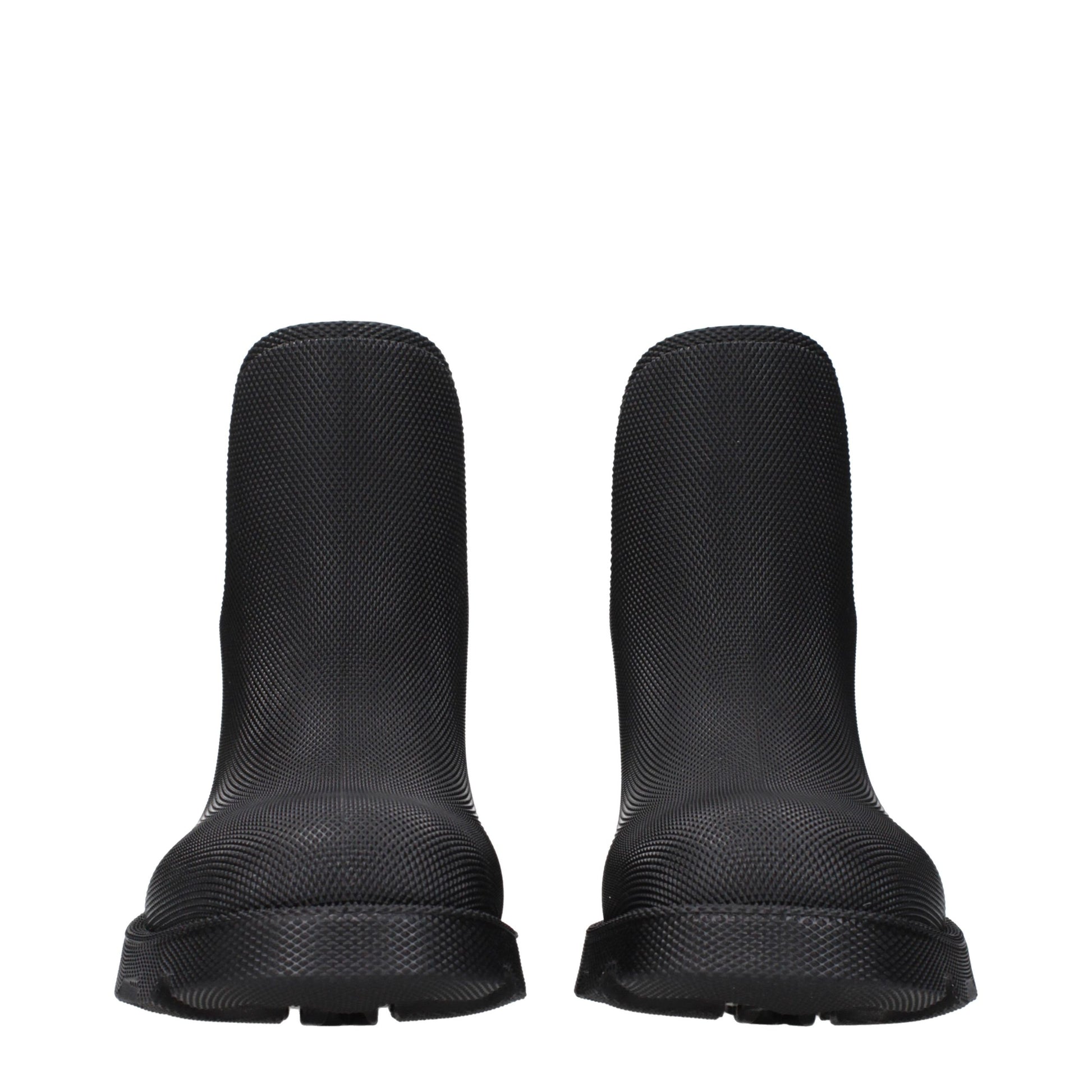 Burberry Black Cotton Ankle Boots