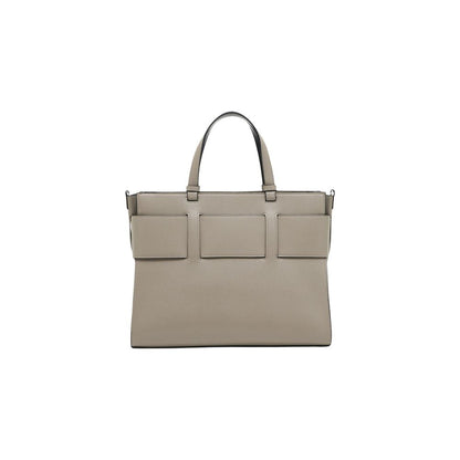Armani Exchange Beige Artificial Leather Handbag