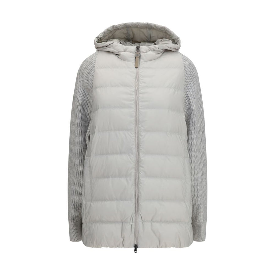 Brunello Cucinelli Gray Polyester Full-Length Jacket