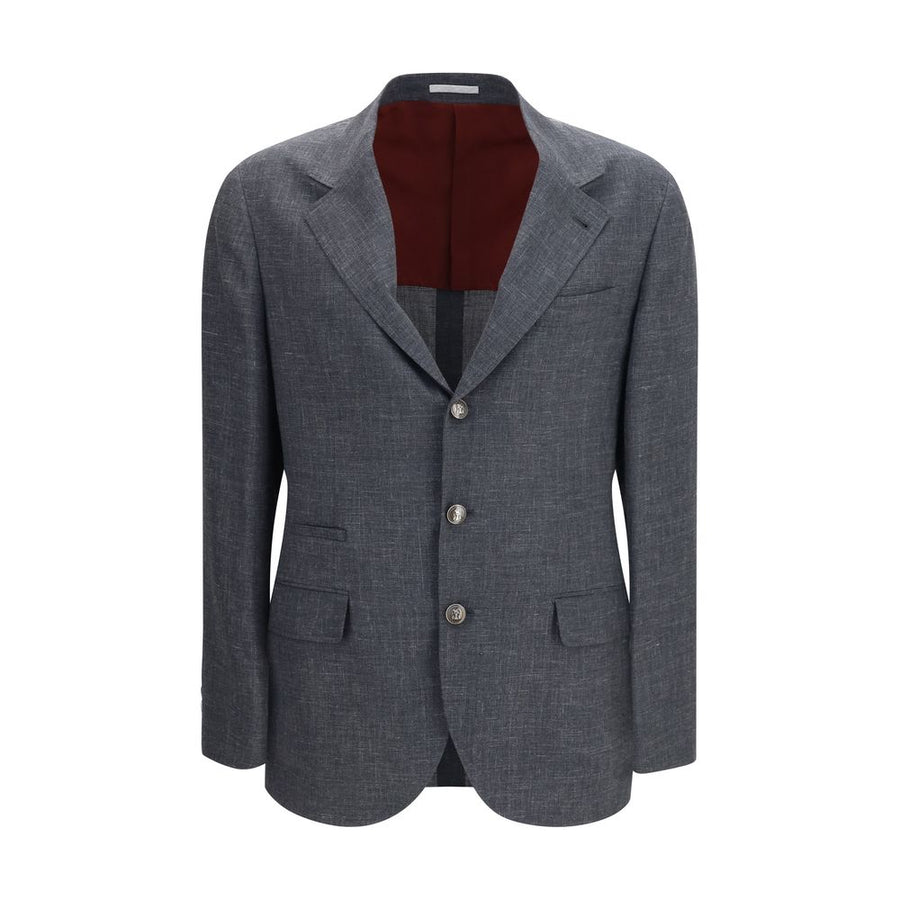 Brunello Cucinelli Gray Wool Oves Aries Blazer