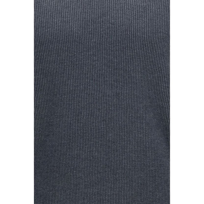 Brunello Cucinelli Gray Cotton Polo Shirt