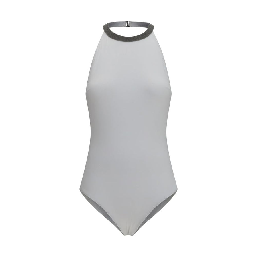 Brunello Cucinelli White Polyamide One-Piece Swimsuit