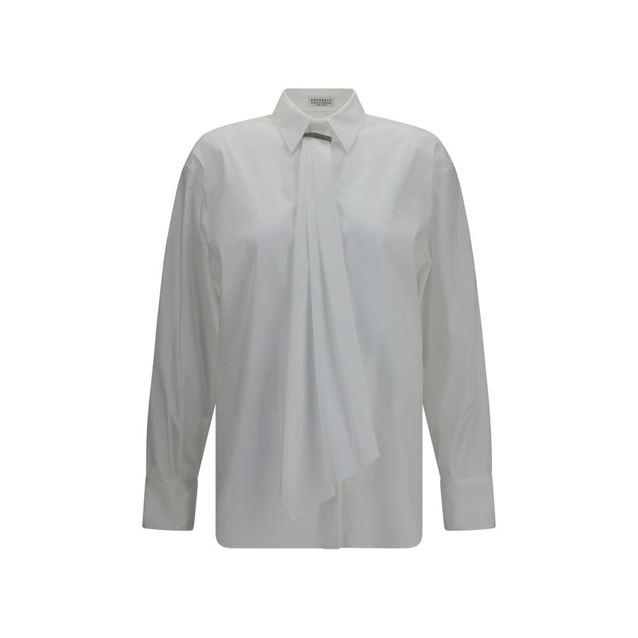 Brunello Cucinelli White Cotton Dress Shirt