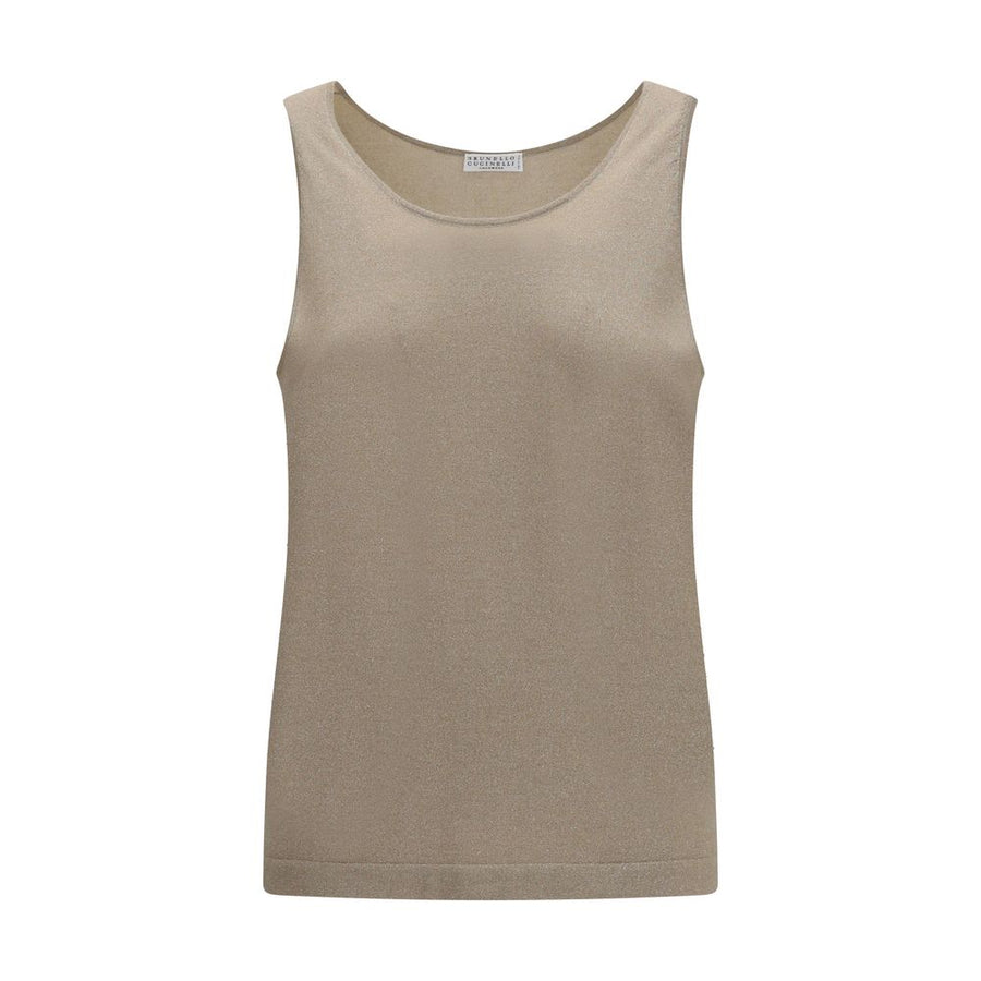 Brunello Cucinelli Beige Cashmere Tank Tops