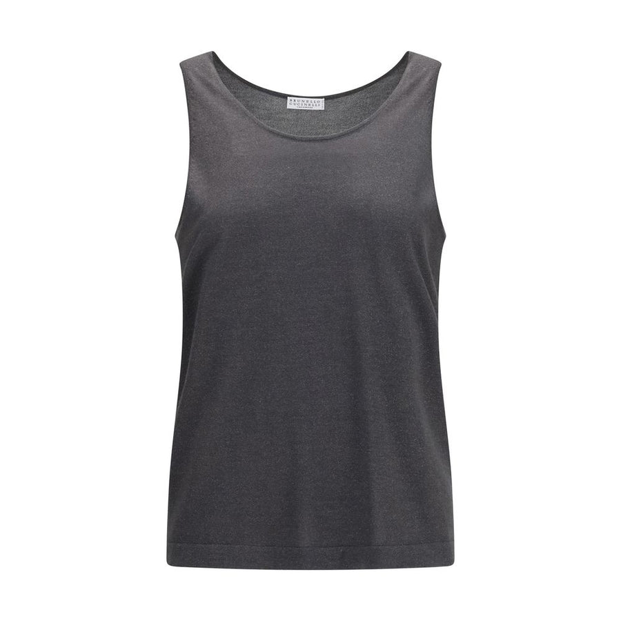 Brunello Cucinelli Gray Cashmere Tank Tops