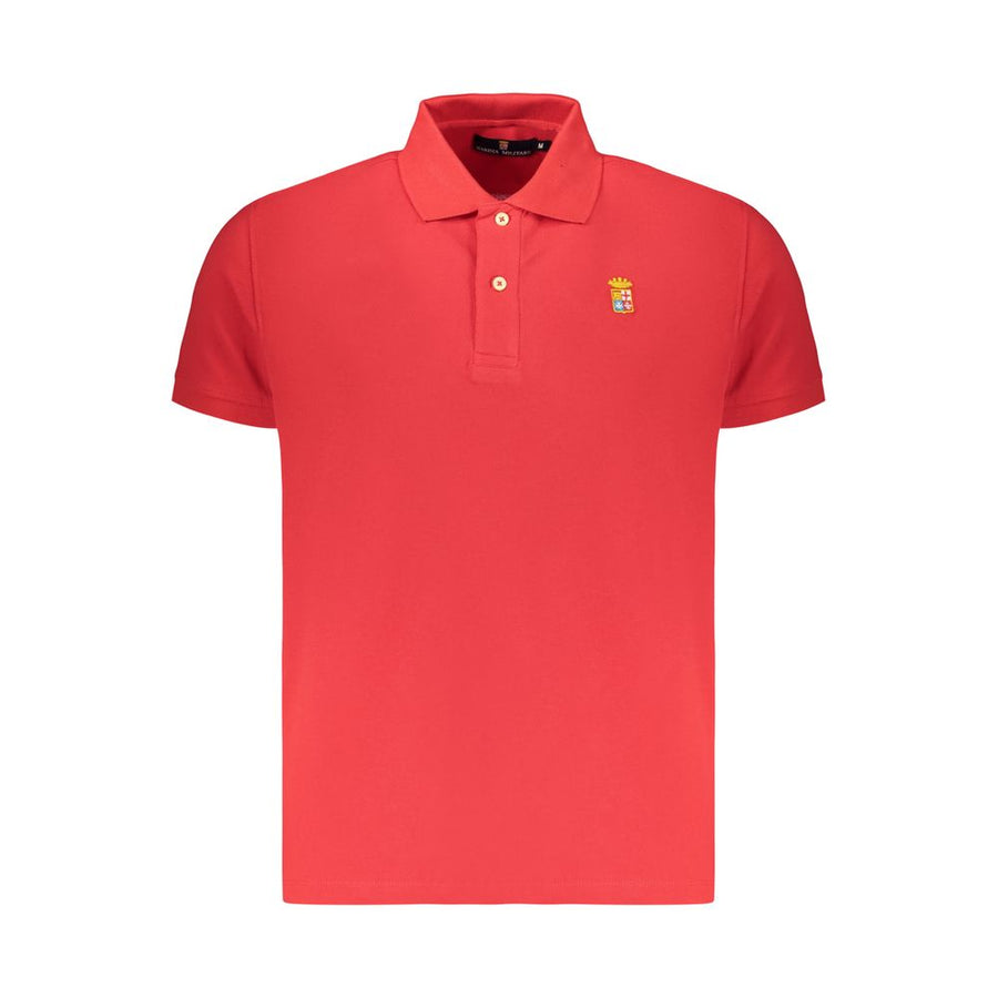 Marina Militare Rosso Cotton Men's Polo