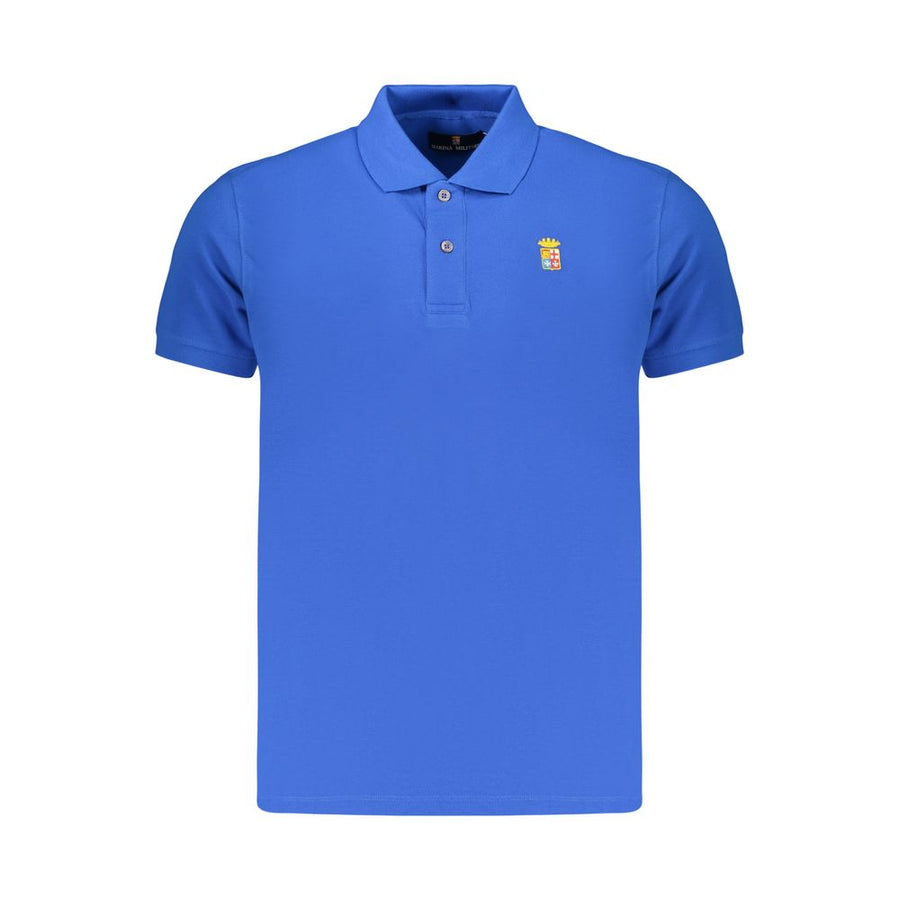 Marina Militare Blue Cotton Men Polo