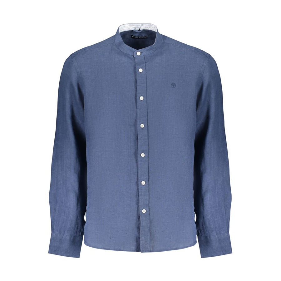 North Sails Blue Linen Mens Shirt