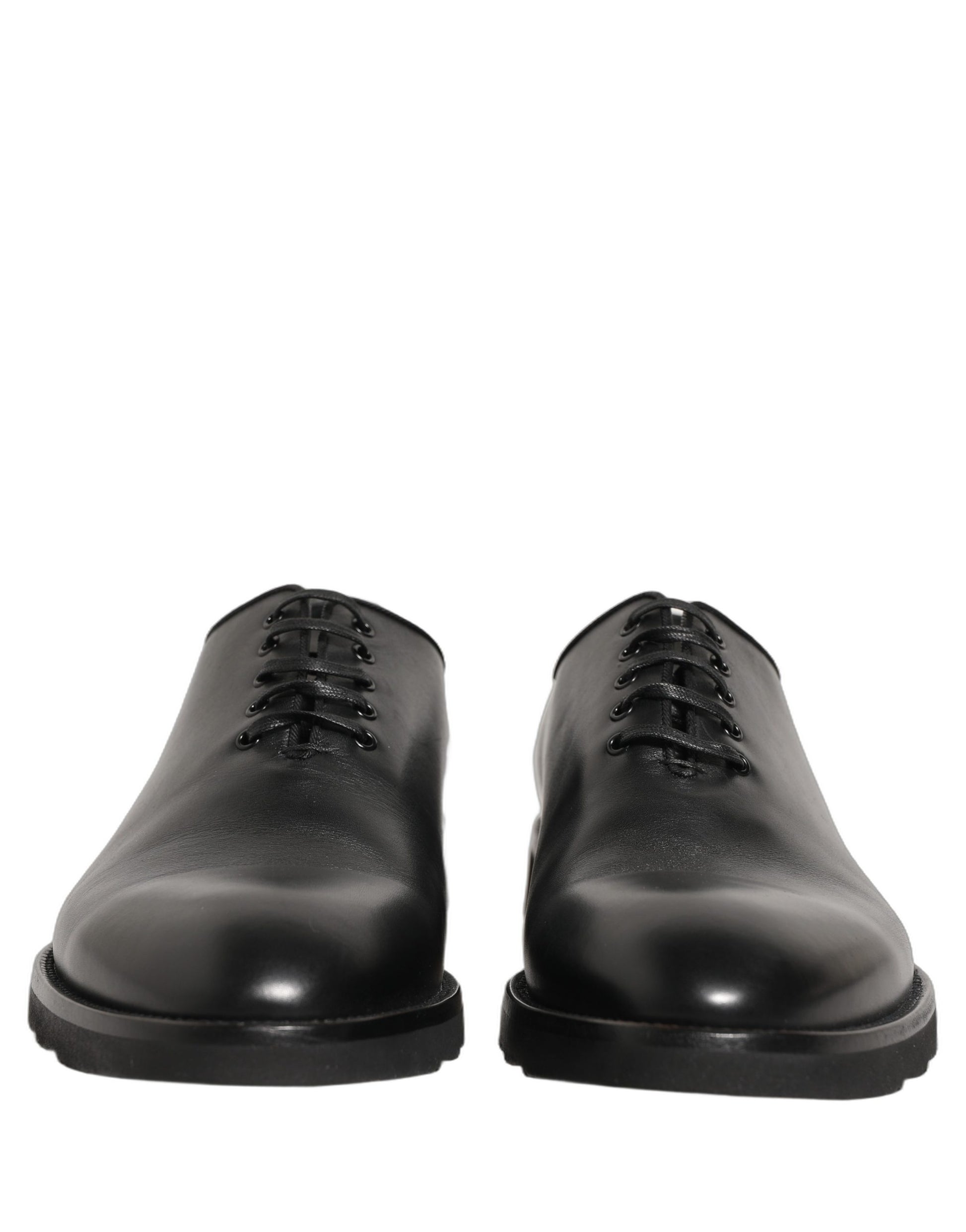 Dolce & Gabbana Black Leather Men Oxford Dress Formal Shoes