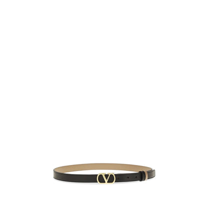 Valentino Garavani Black Calf Leather Bos Taurus Belt