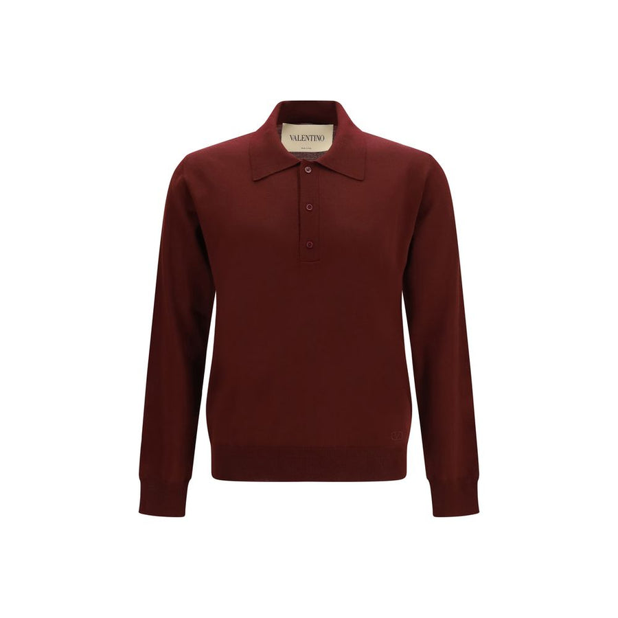 Valentino Bordeaux Wool Oves Aries Polo Shirt